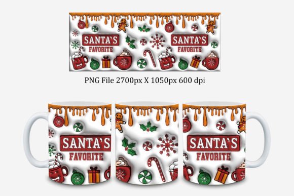 Christmas Mug 3D Inflated Design Guide