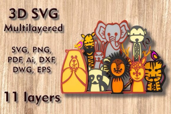 Crafting Depth: A Guide to Zoo 3D SVG Multilayer Laser Cut Files
