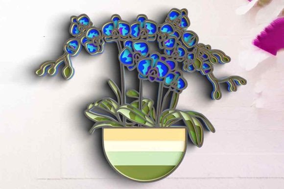 Crafting Dimension: A Guide to the 3D Flower SVG DXF 7 Layer Orchid Design