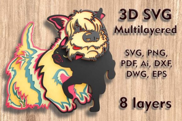 Crafting Dimensional Charm with the Dog and Cat 3D SVG Multilayer Laser File