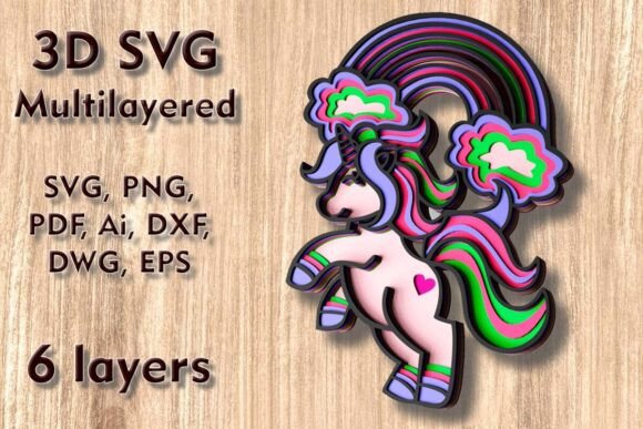 Creating Dimensional Wall Art with the Unicorn 3D SVG Multilayer Laser Cut File