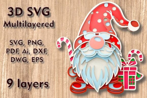 Creating Stunning Holiday Decor with Christmas Gnome 3D SVG Laser Cut Files