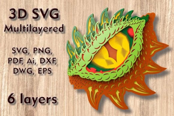 Dragon Eye 3D SVG Laser Files