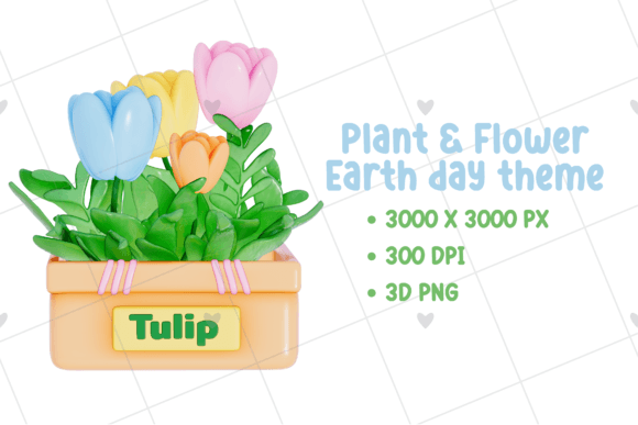 Earth Day Flower PNG: High-Res Digital Art
