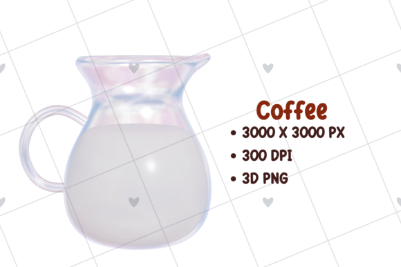 Elevate Your Brand Aesthetic with Coffee Shop - Milk 3D PNG Clipart
