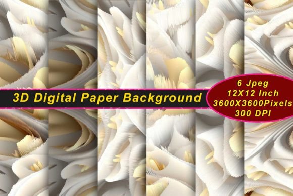 Elevate Your Creative Projects with Abstract 3D Background Digital Paper