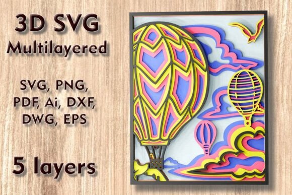 Elevating Dimensional Design: The Strategic Value of Hot Air Balloons 3D SVG Multilayer Files in Modern Crafting