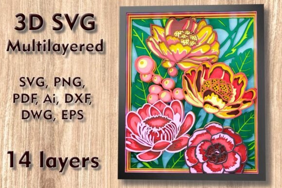Evaluating the Peony 3D SVG Multilayer Laser File for Precision Wall Art
