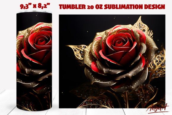 Integrating the 3D Gold Rose Gothic Rose Tumbler Wrap into Your Sublimation Workflow