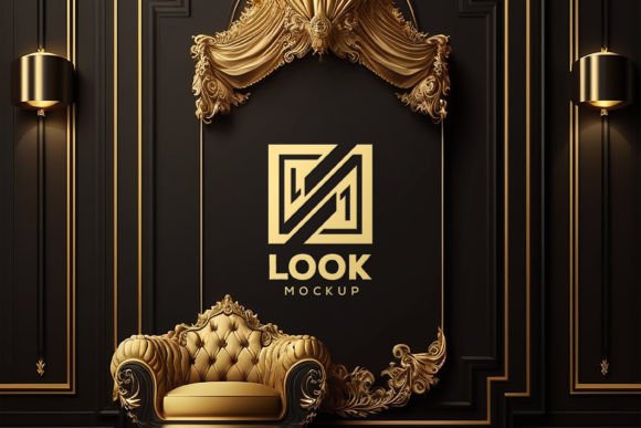 Mastering Brand Presentation with a Black Wall Interior Logo Mockup