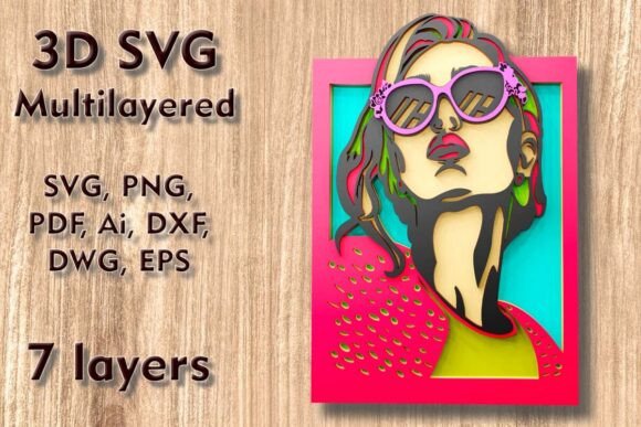 Mastering Multilayer Laser Art with the Girl Boss 3D SVG Design