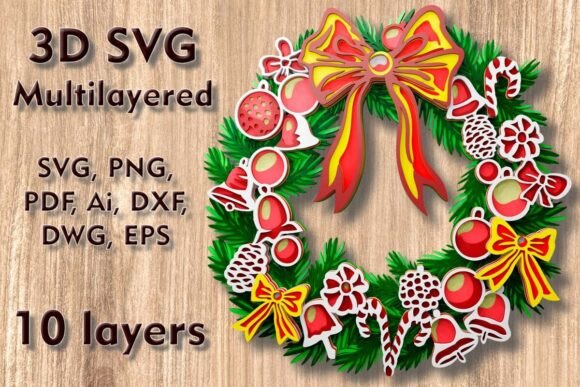 Mastering the Christmas Wreath 3D SVG Laser Cut Files for Modern Holiday Decor
