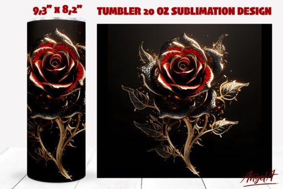Mastering the Gothic Rose Tumbler Wrap Sublimation for Stunning 20oz Designs