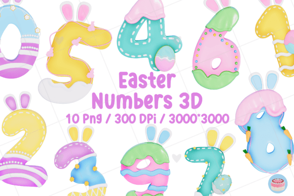 Numbers Easter Bunny Set 10 PNG Guide