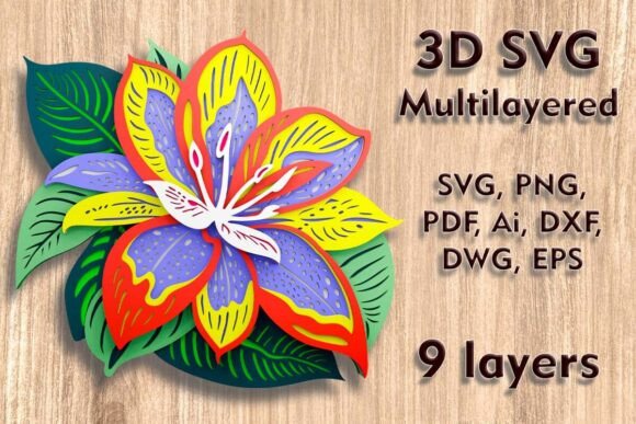 Orchid 3D SVG Multilayer Laser Files: A Guide to Layered Wall Art