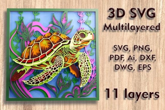 Sea Turtle 3D SVG Multilayer Cut Files: A Comprehensive Guide for Crafters
