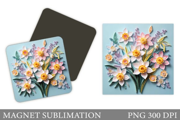 Spring Flower Magnets: Fresh 3D Designs