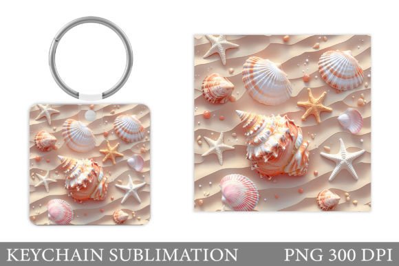 Starfish Keychain. Seashell Keychain: Integrating Digital Assets into Creative Workflows