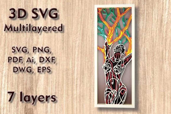 Strategic Layering: Maximizing Value with Girl Tree 3D SVG Multilayer Laser Files