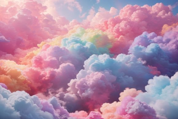 Unlocking Creativity with Rainbow Cotton Cloud and Cloud Heart Backgrounds